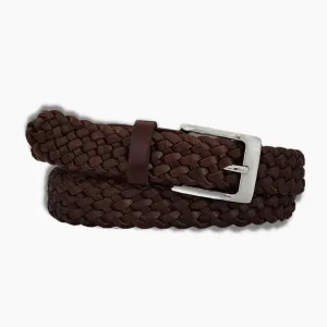 35mm | Brown | Plaited Leather Belt