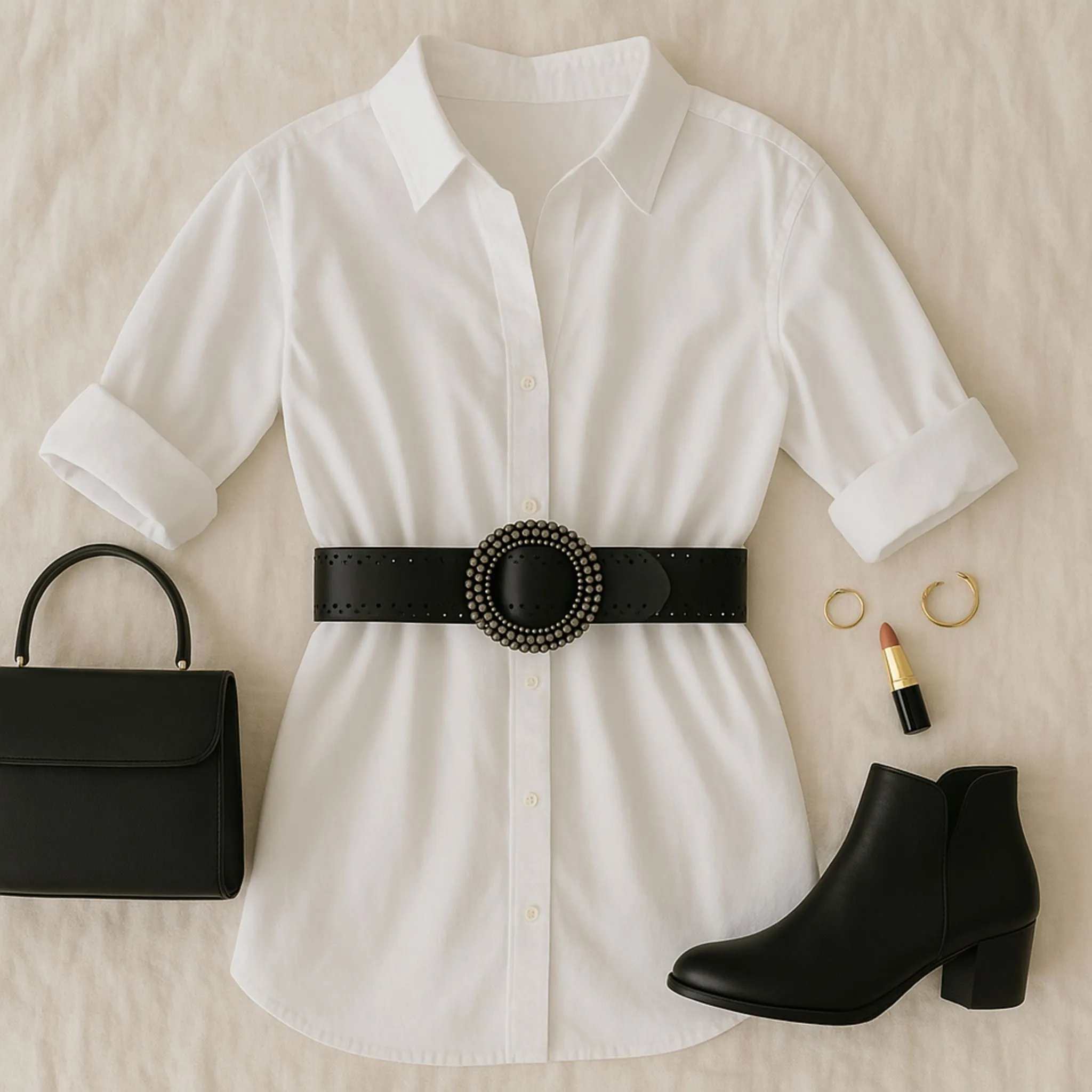 60mm | Wide Black Leather Belt
