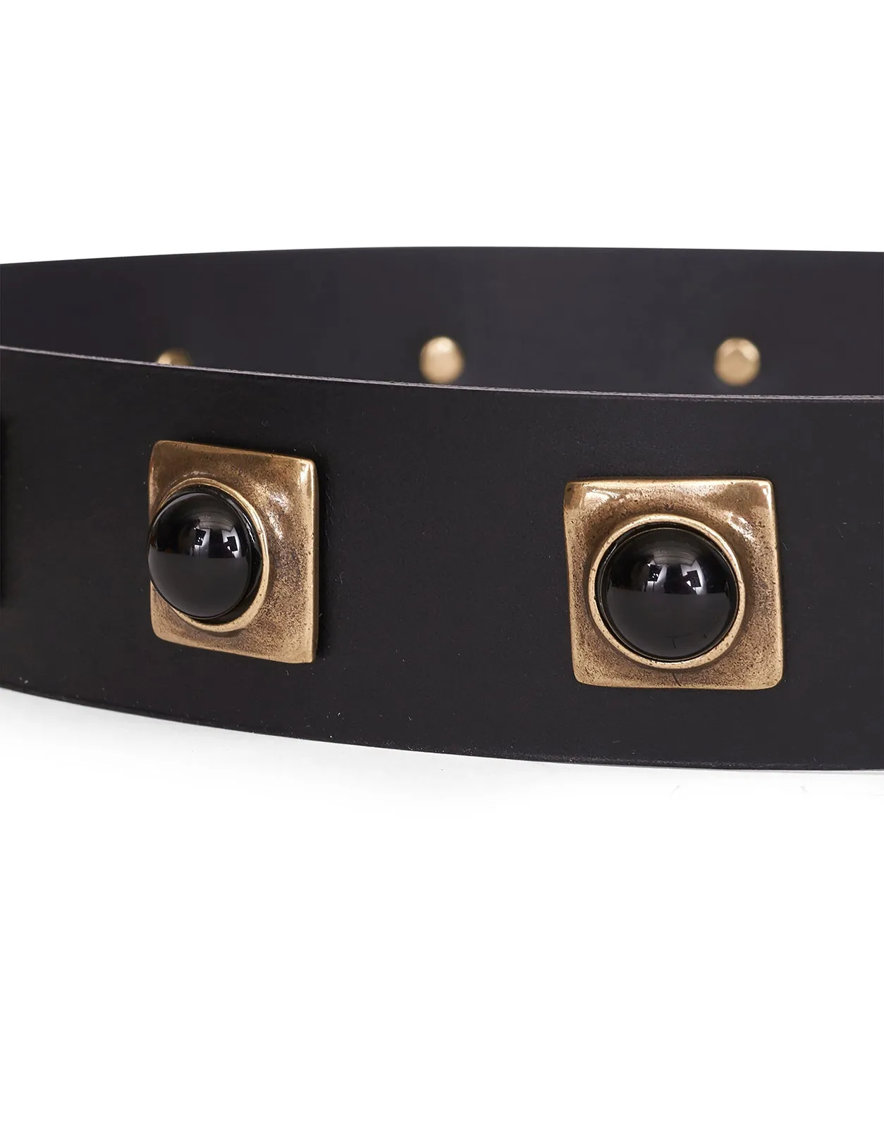 Belt Gemstone Embellished Paisley Print Belt