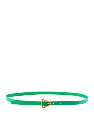 Bottega Veneta Triangle Plaque Buckle Belt