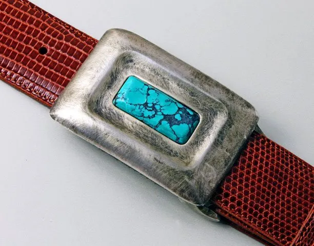 Chacon El Dorado Satin w/ Turquoise One Piece Buckle 1.5