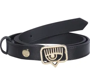 Chiara Ferragni Eyelike Plaque Buckle Belt