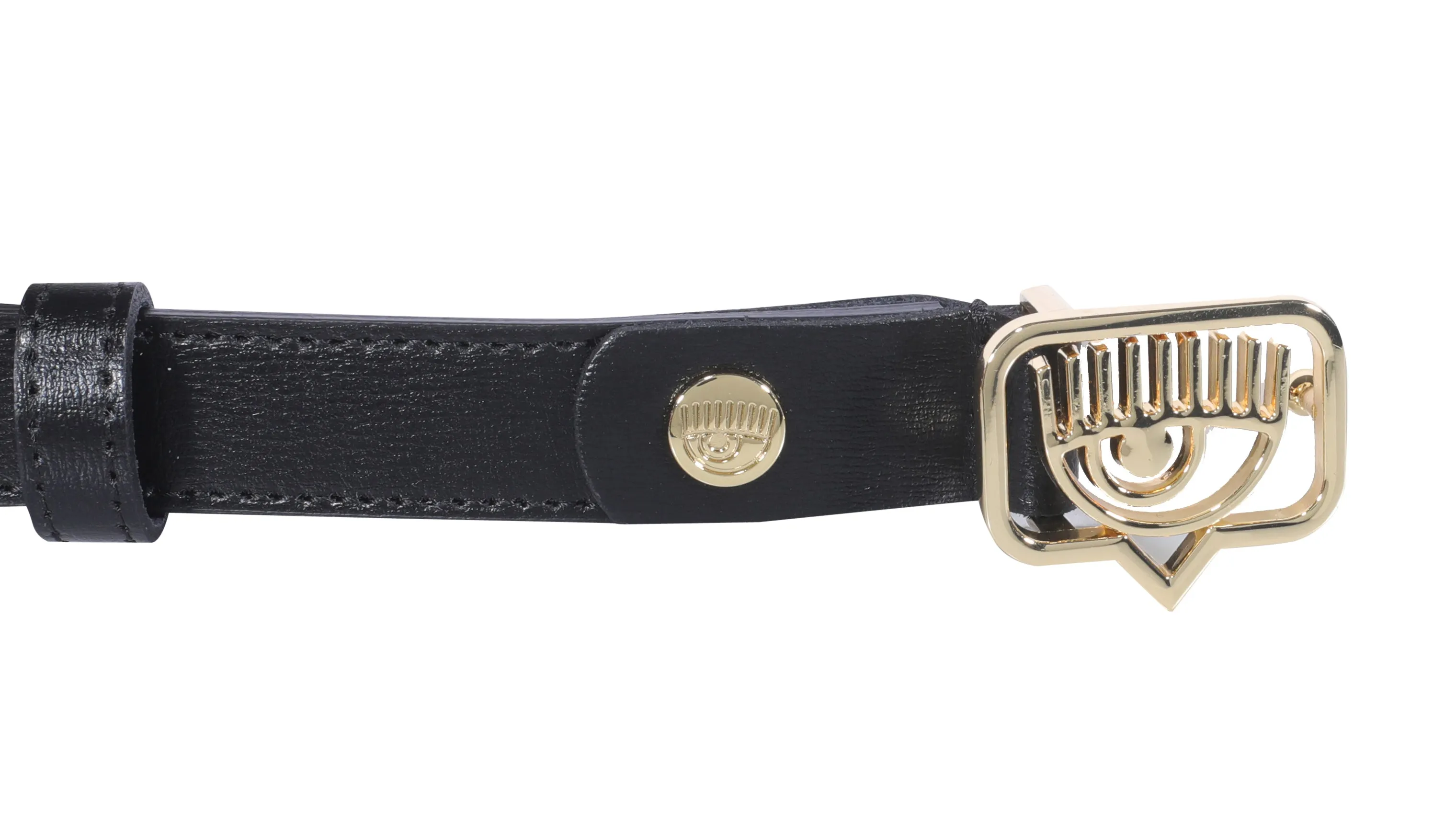 Chiara Ferragni Eyelike Plaque Buckle Belt