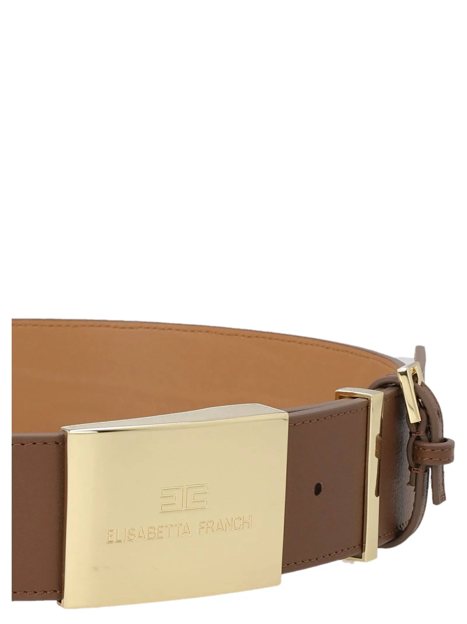 Elisabetta Franchi Logo Plaque Buckle Belt