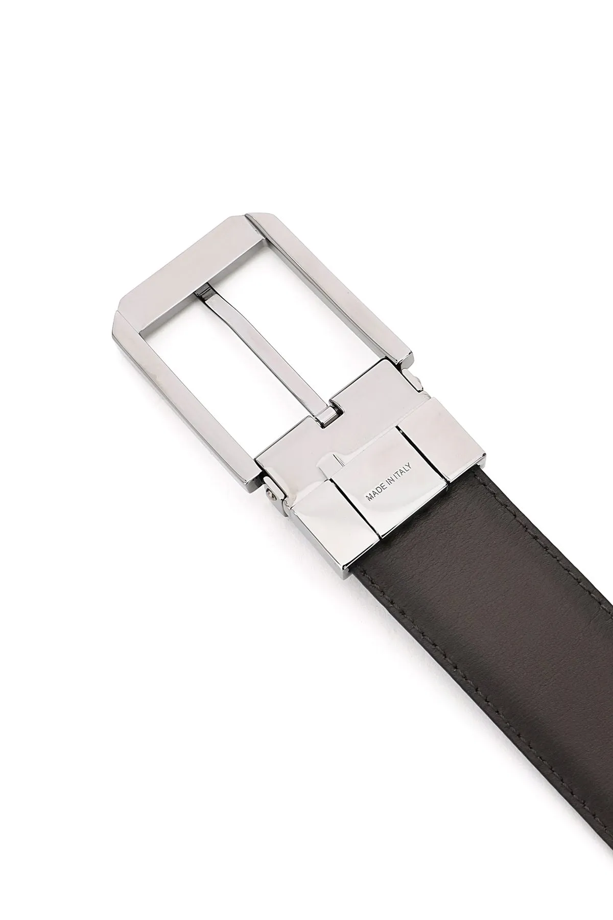 Ermenegildo Zegna Logo Detailed Buckled Belt