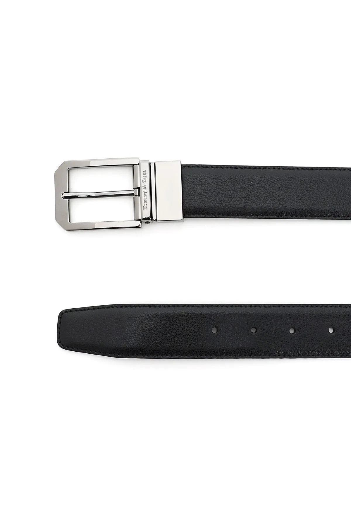 Ermenegildo Zegna Logo Detailed Buckled Belt