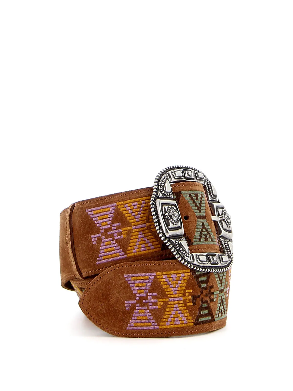 Etro Geometric Embroidered Buckle Belt