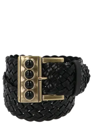 Etro Interwoven Gemstone Embellished Belt