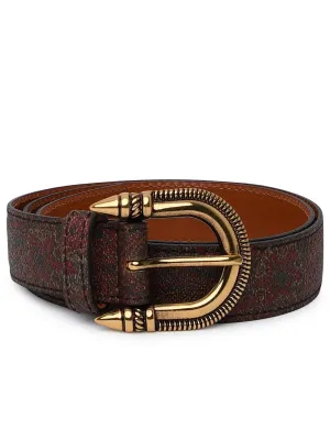 Etro Paisley Print Buckle Belt