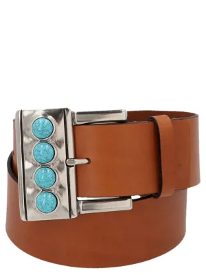 Etro Stud Gemstone Embellished Belt