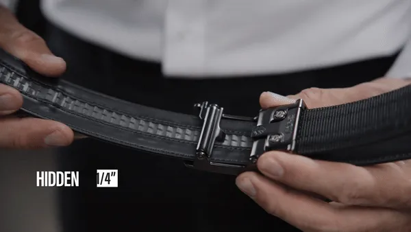 EXECUTIVE PROTECTION BLACK TACTICAL HYBRID BELT 1.5": COMPLETE KIT