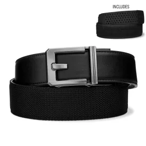 EXECUTIVE PROTECTION BLACK TACTICAL HYBRID BELT 1.5": COMPLETE KIT