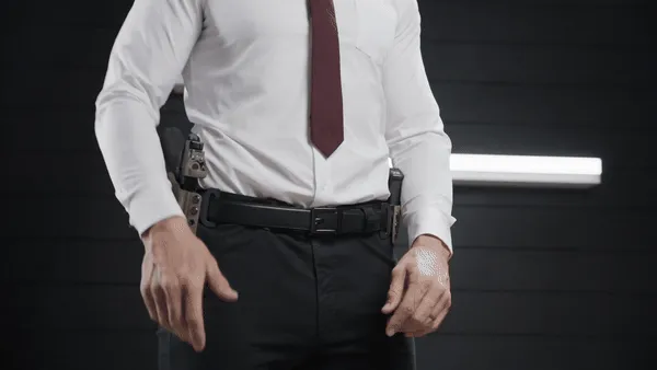 EXECUTIVE PROTECTION BLACK TACTICAL HYBRID BELT 1.5": COMPLETE KIT