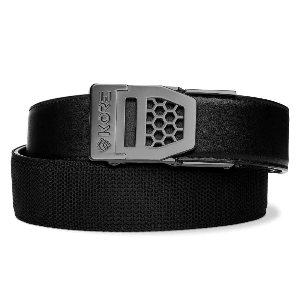 EXECUTIVE PROTECTION BLACK TACTICAL HYBRID BELT 1.5": COMPLETE KIT