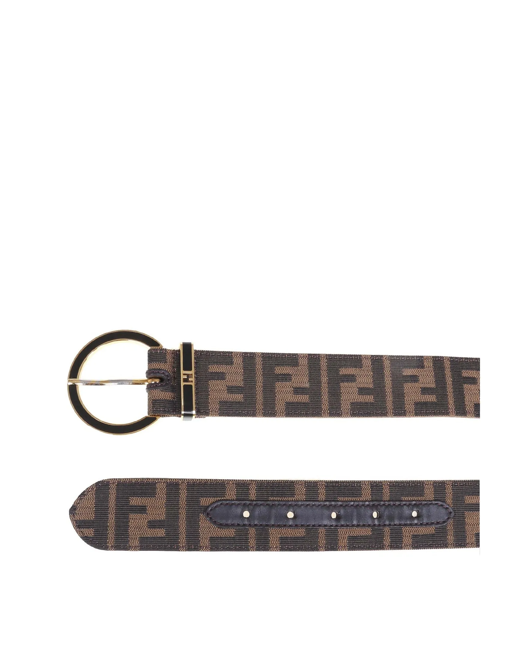 Fendi Monogam Print Buckle Belt
