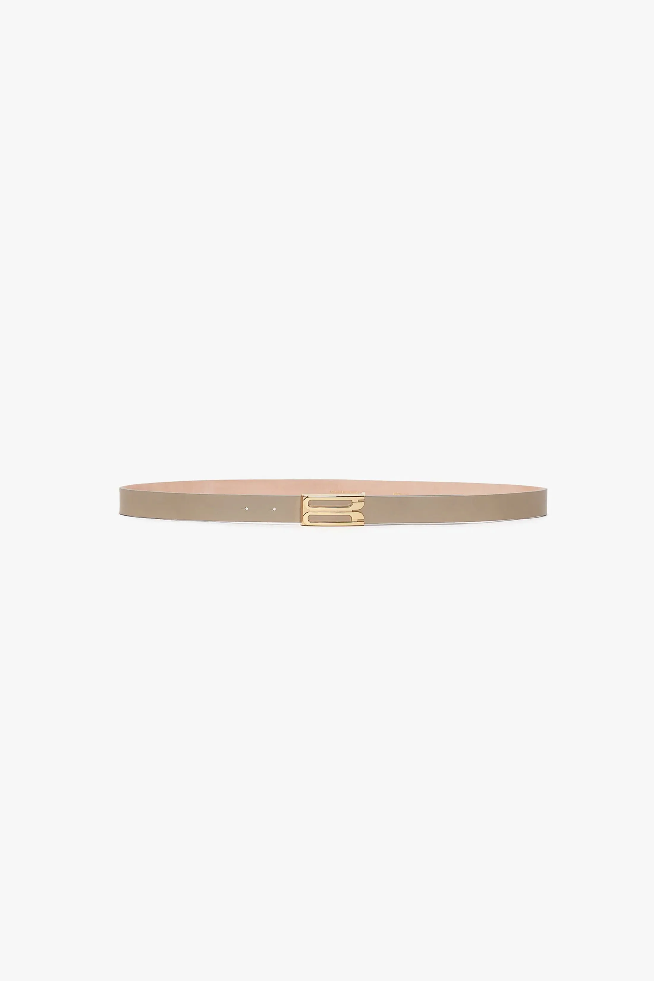 Frame Belt In Beige Leather