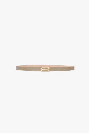 Frame Belt In Beige Leather
