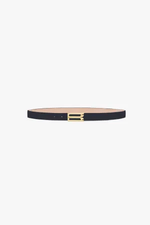 Frame Belt In Midnight Navy Leather
