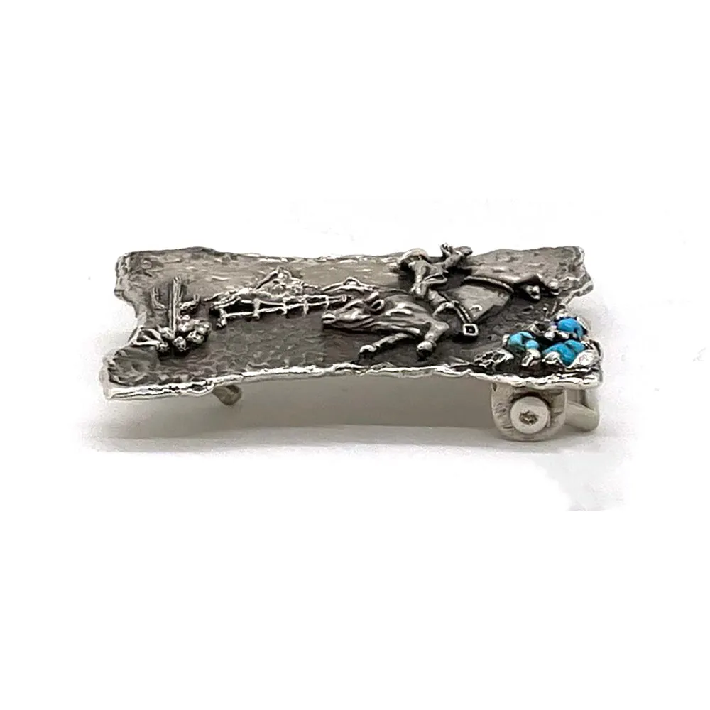 Gloria Stewart Bull Rider One Piece Buckle 1.25