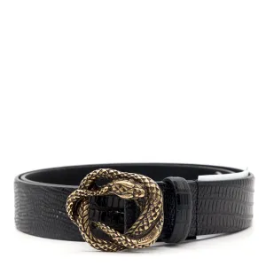 Just Cavalli Snake Plaque Embossed Belt