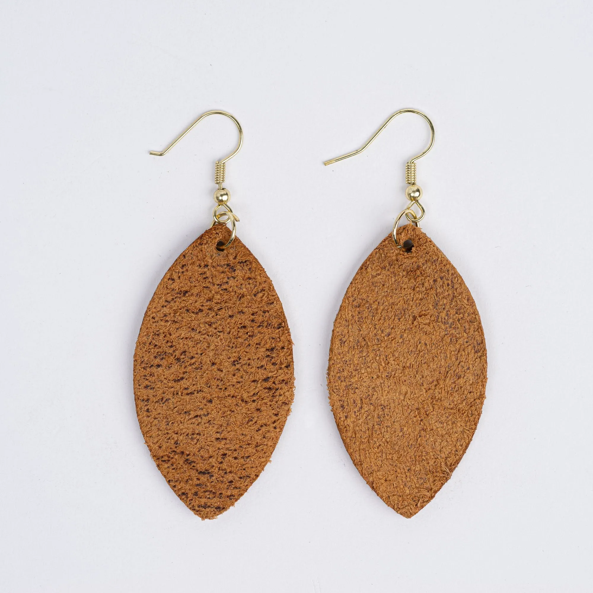 Leather Earrings (leaf)