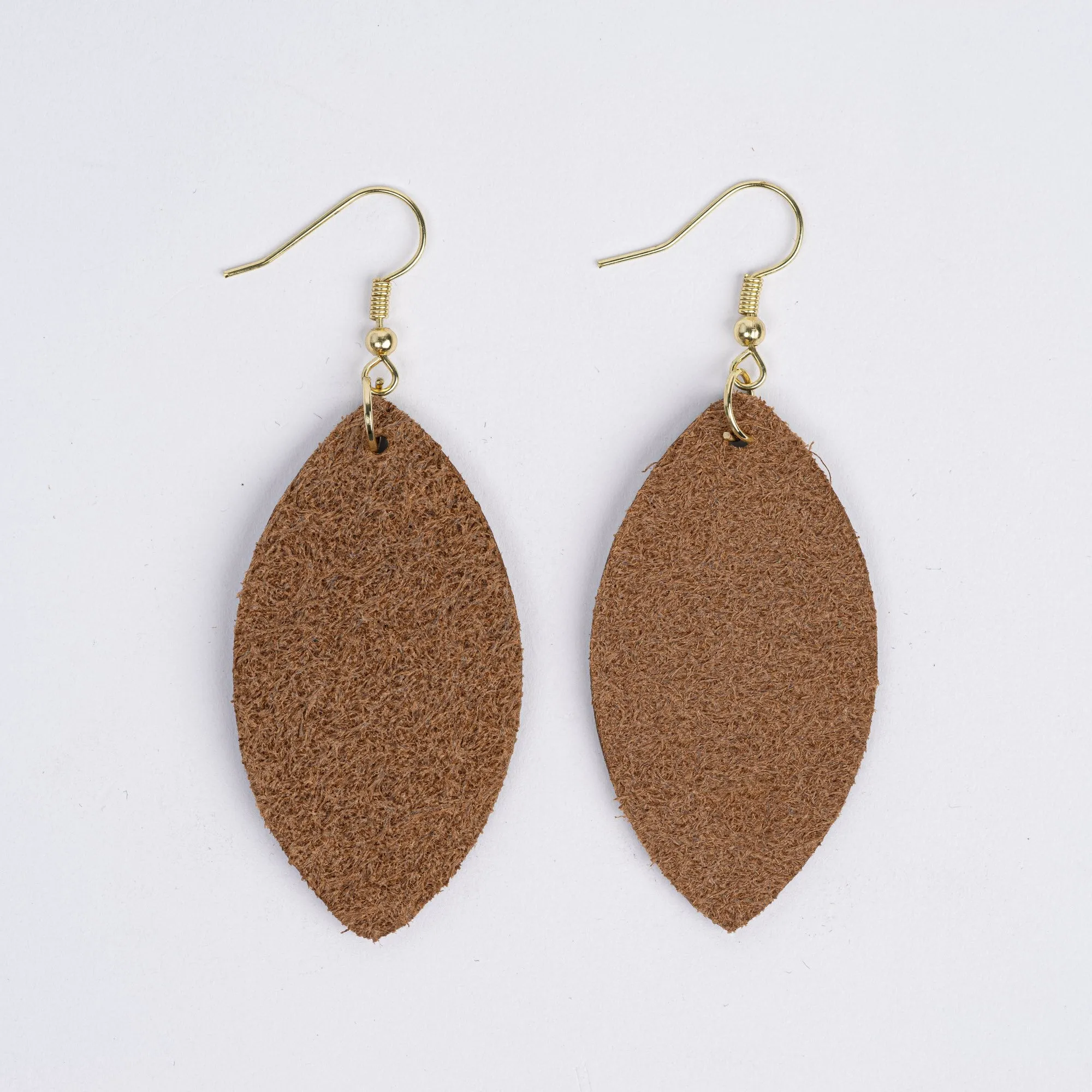 Leather Earrings (leaf)