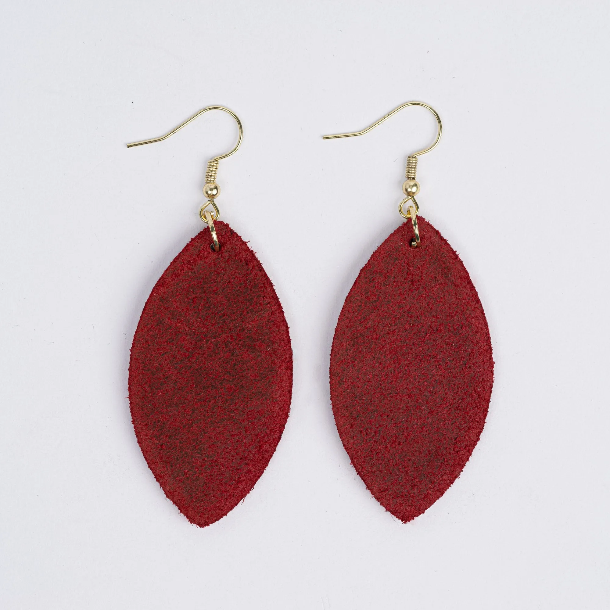 Leather Earrings (leaf)