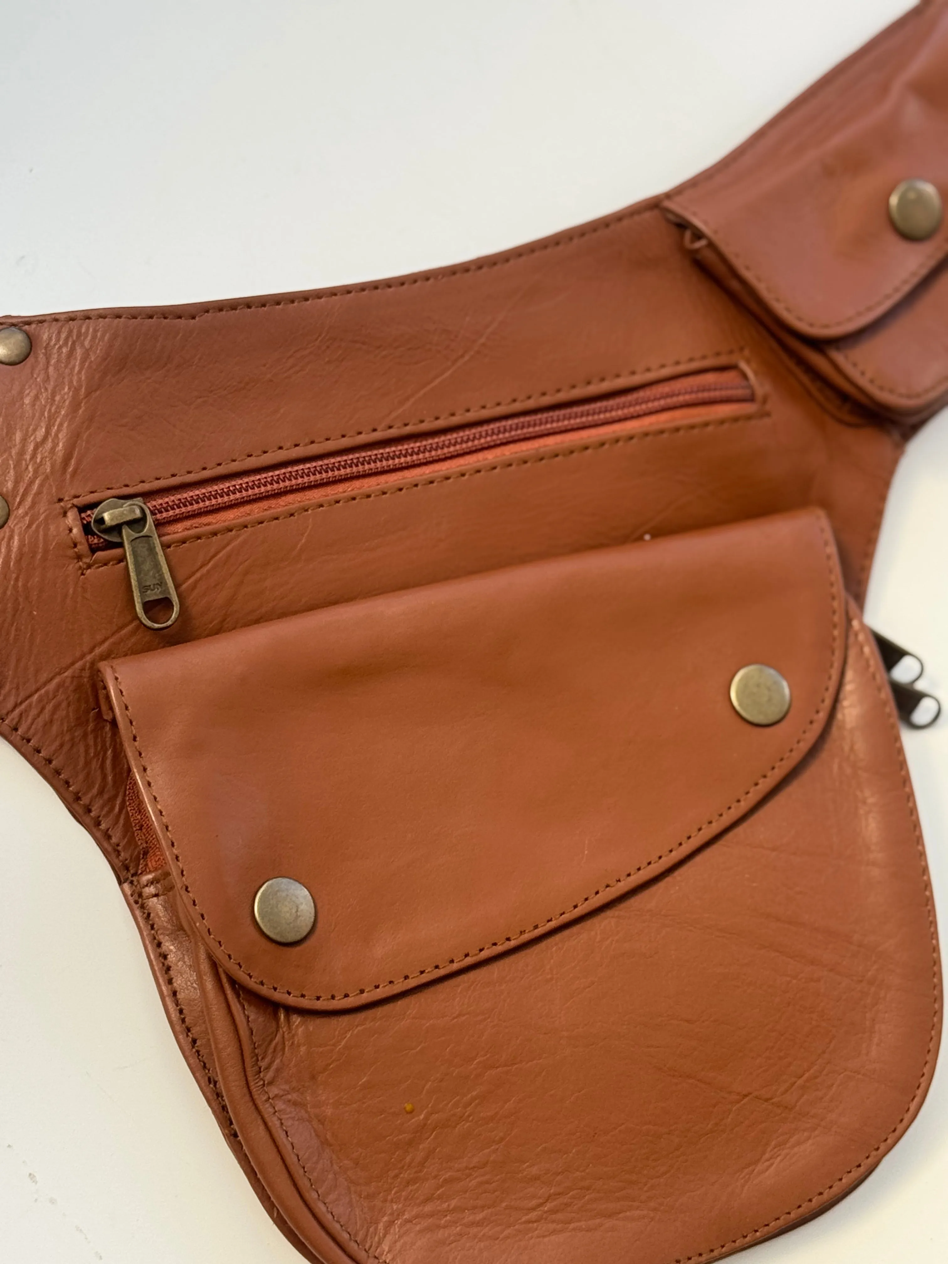 Leather Hip Bag | Saddle Brown