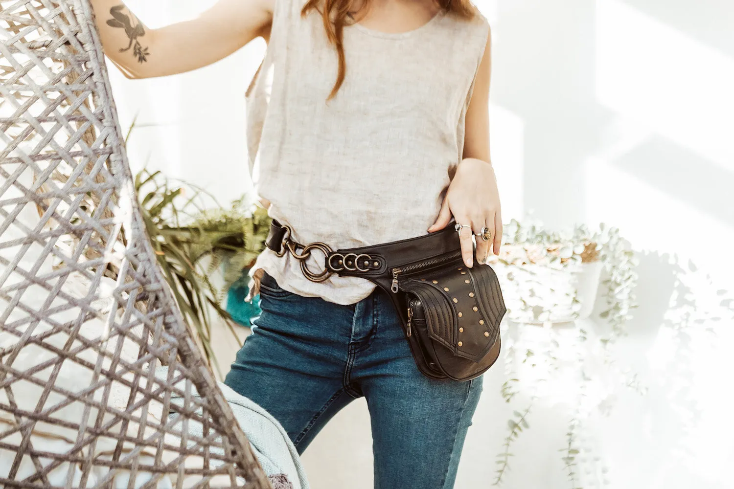 Leather Trapp Belt - Black