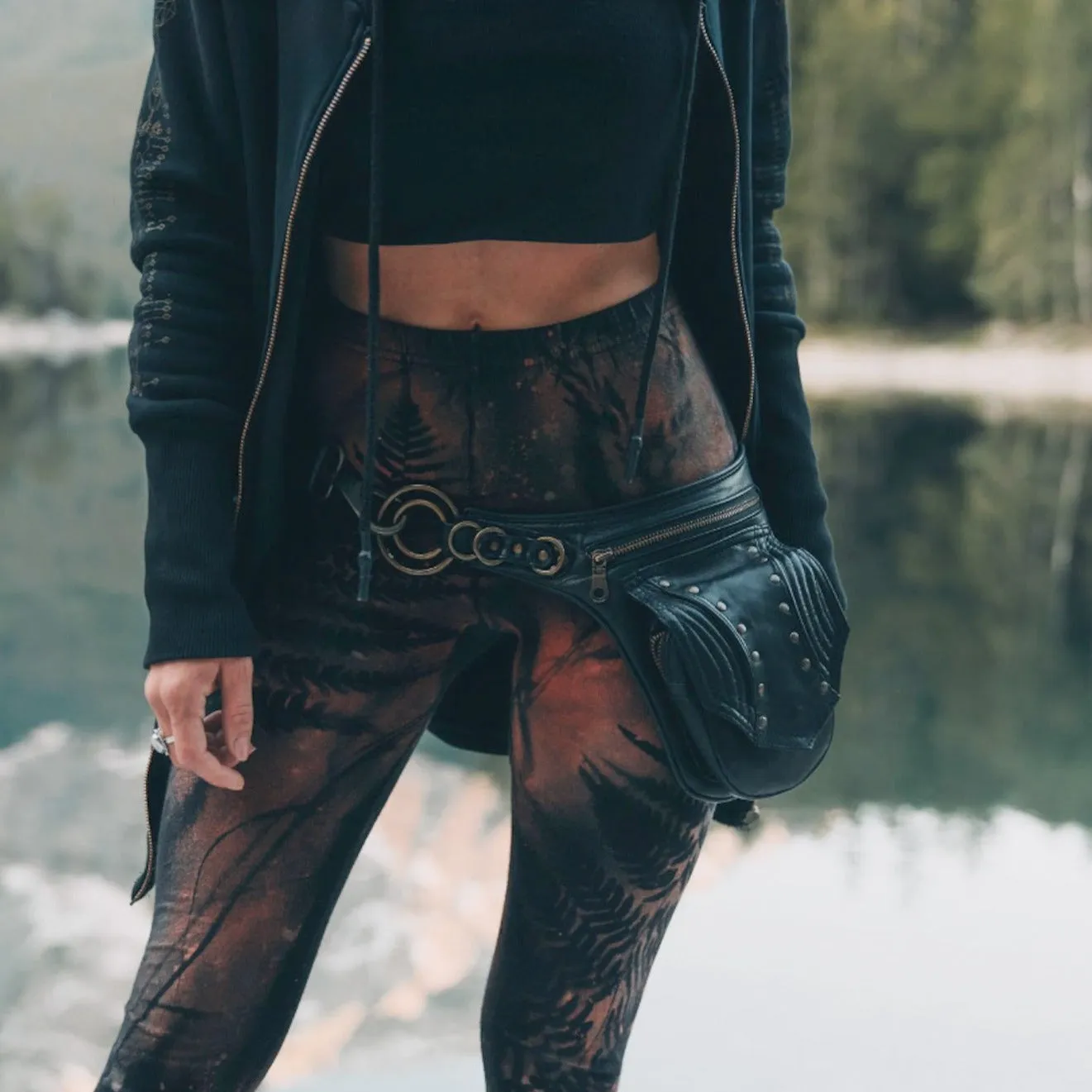 Leather Trapp Belt - Black