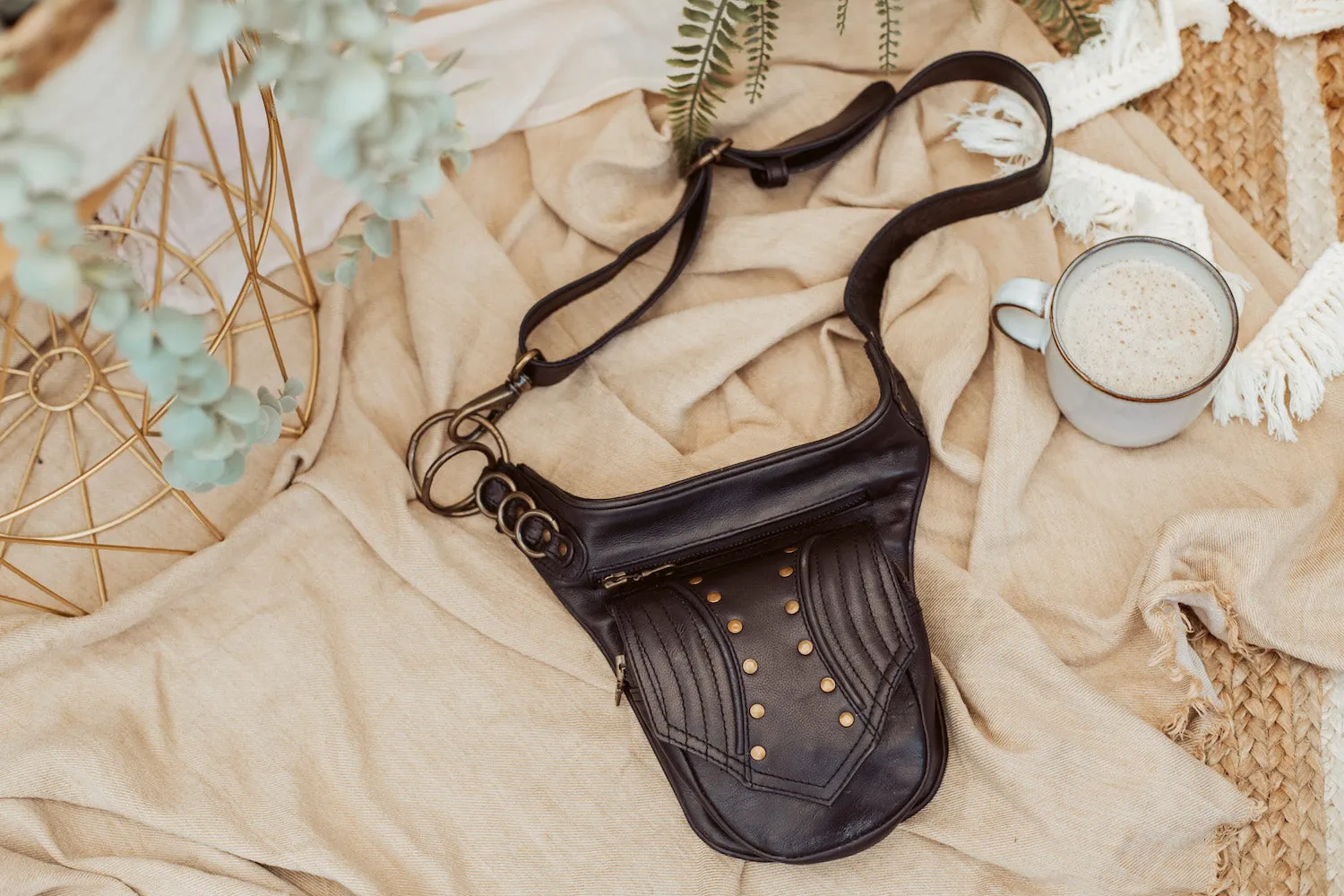 Leather Trapp Belt - Black
