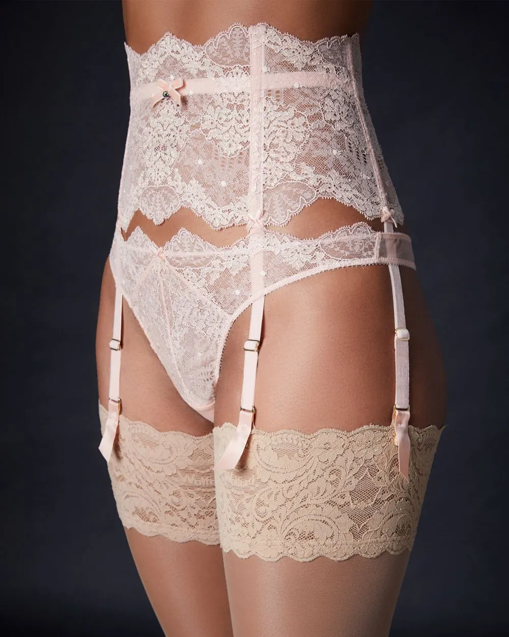 Lurex Lace Suspender