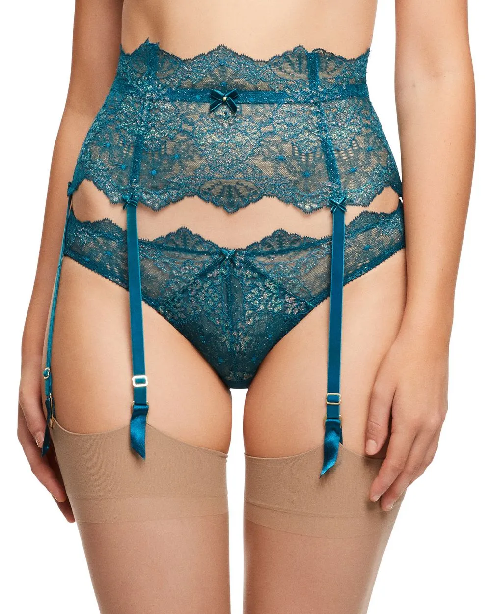 Lurex Lace Suspender