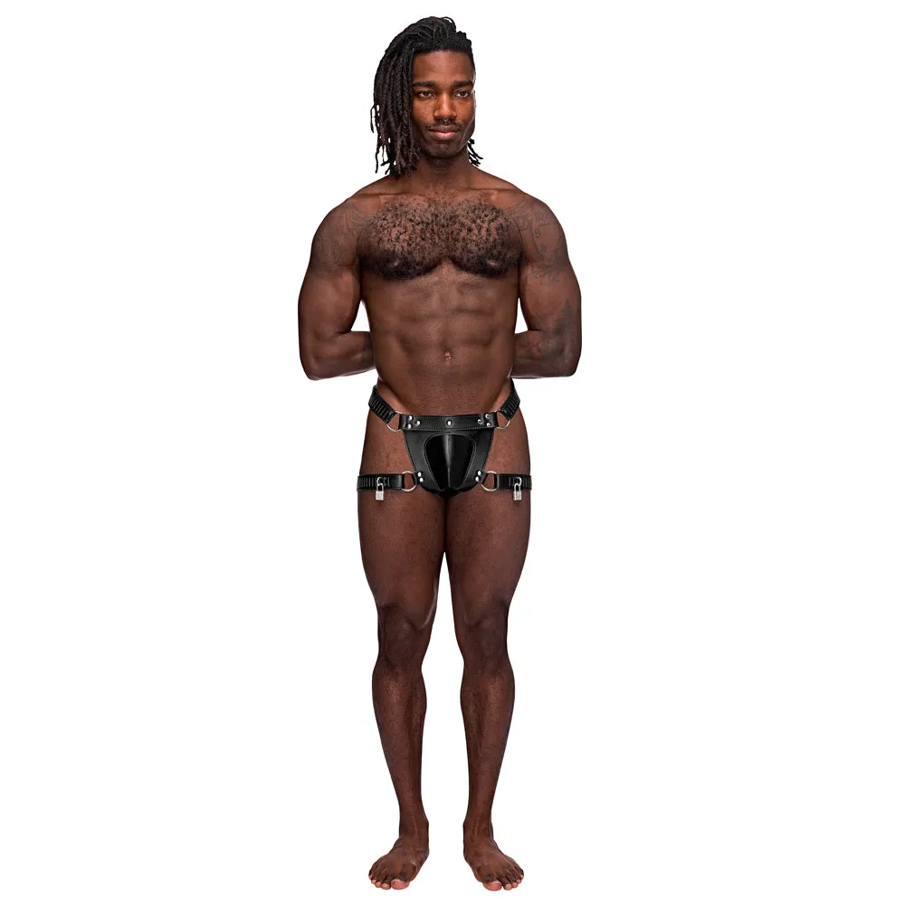 Male Power Scorpio Faux Leather Chastity Shorts