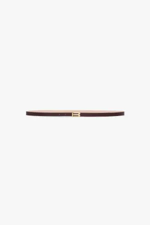 Micro Frame Belt In Burgundy Leather
