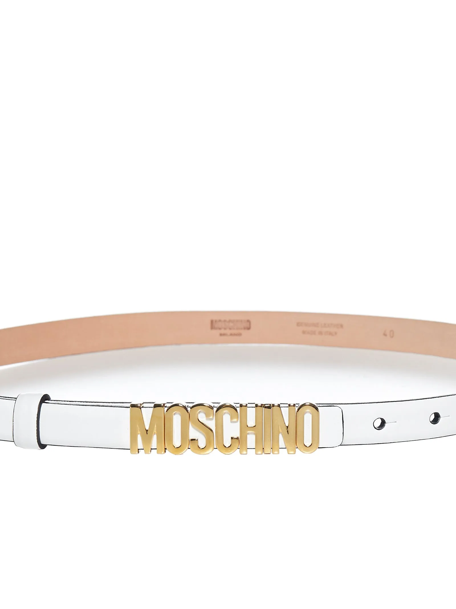 Moschino Logo Lettering Buckle Belt