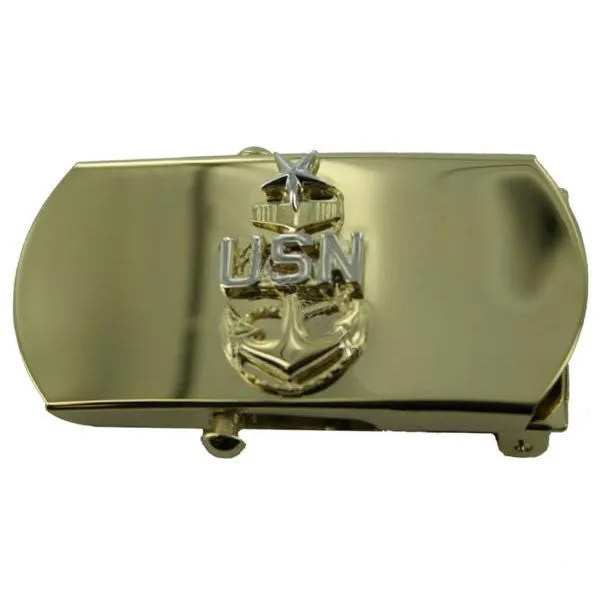 Navy Belt Buckle: E8 Chief Petty Officer: Senior