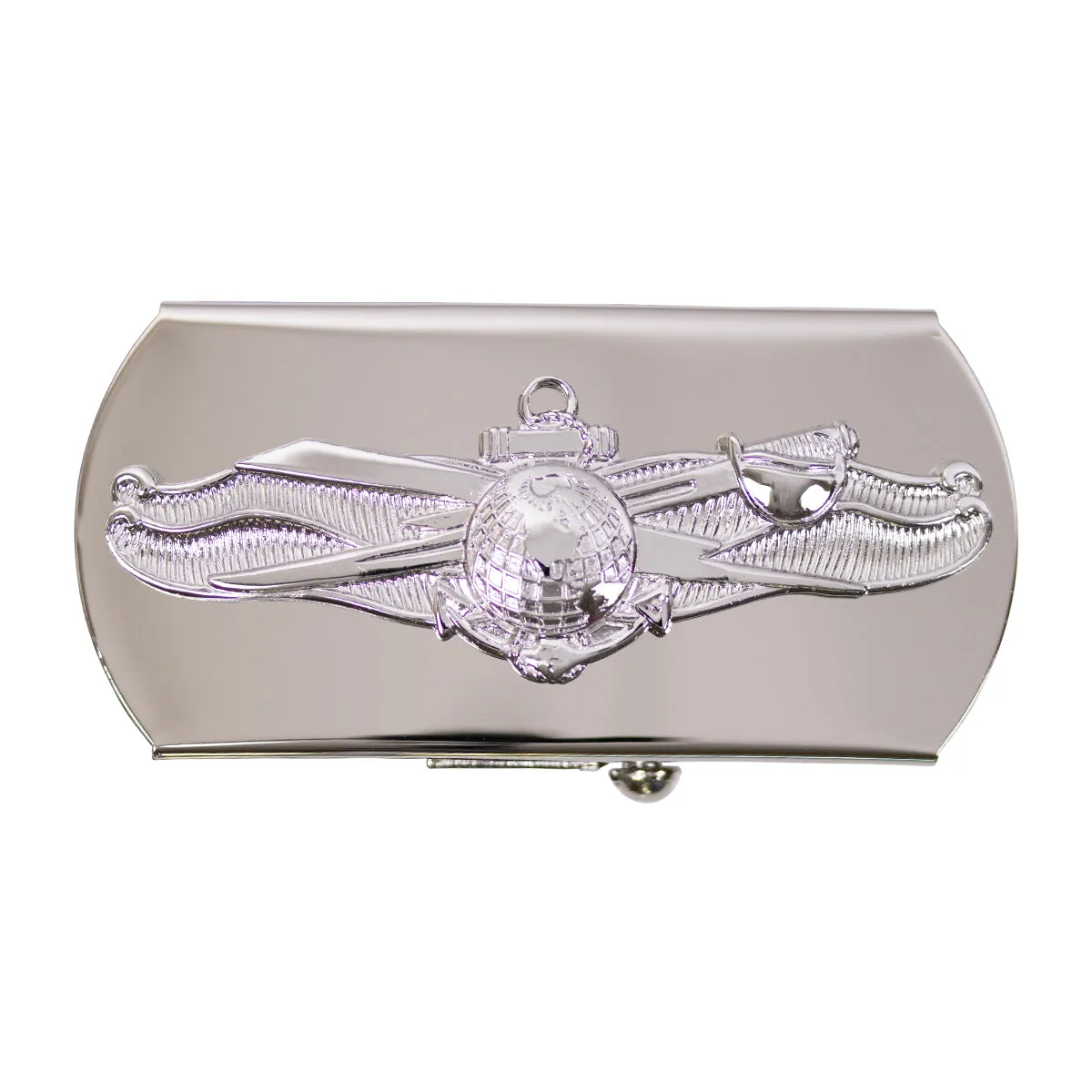Navy Belt Buckle: Enlisted Information Dominance - mirror finish emblem