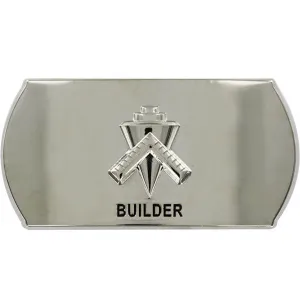 Navy Enlisted Specialty Belt Buckle: Builder: BU