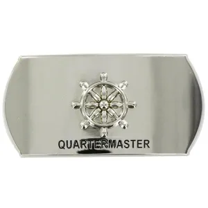 Navy Enlisted Specialty Belt Buckle: Quartermaster: QM