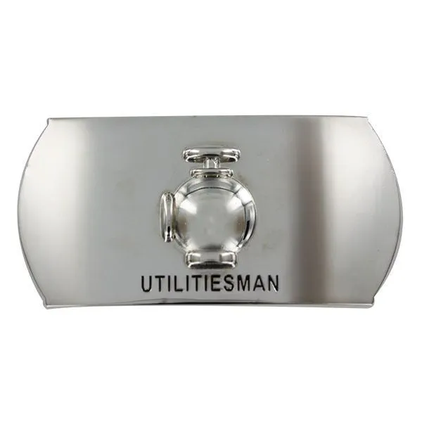 Navy Enlisted Specialty Belt Buckle: Utilities Man: UT