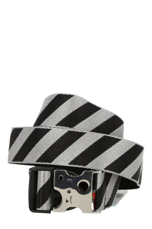 Off-White Stripe Patterned Buckle Fastened Belt
