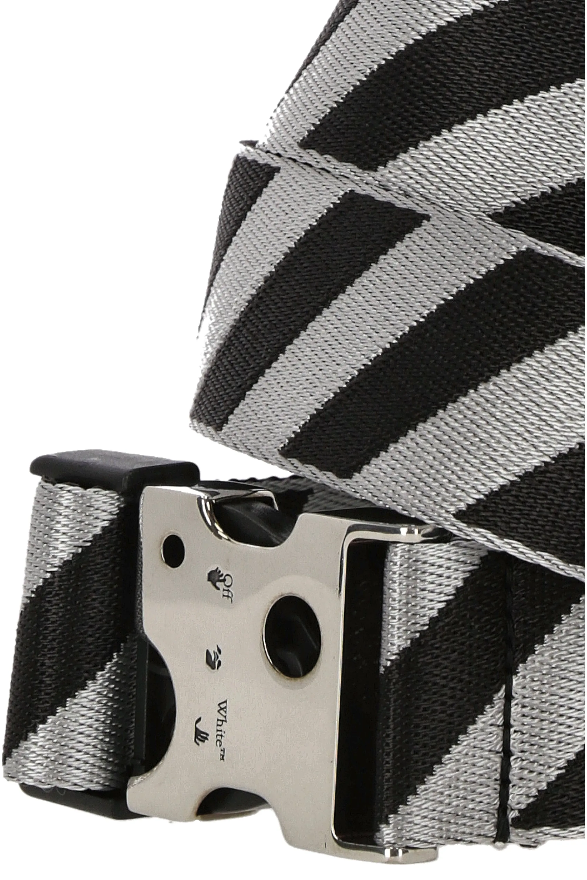 Off-White Stripe Patterned Buckle Fastened Belt