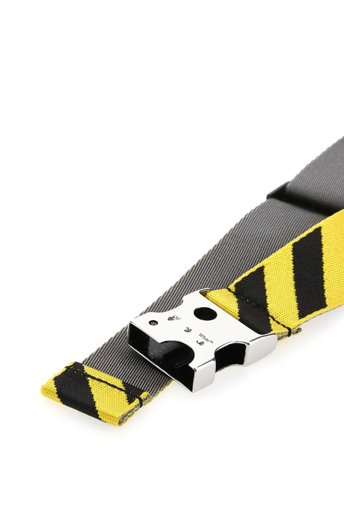 Off-White Stripe Patterned Buckle Fastened Belt
