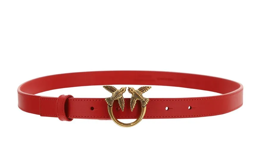 Pinko Love Birds Logo Buckle Belt