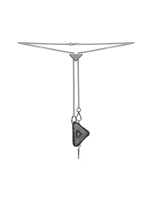 Prada Pouch-Detail Chainlink Belt