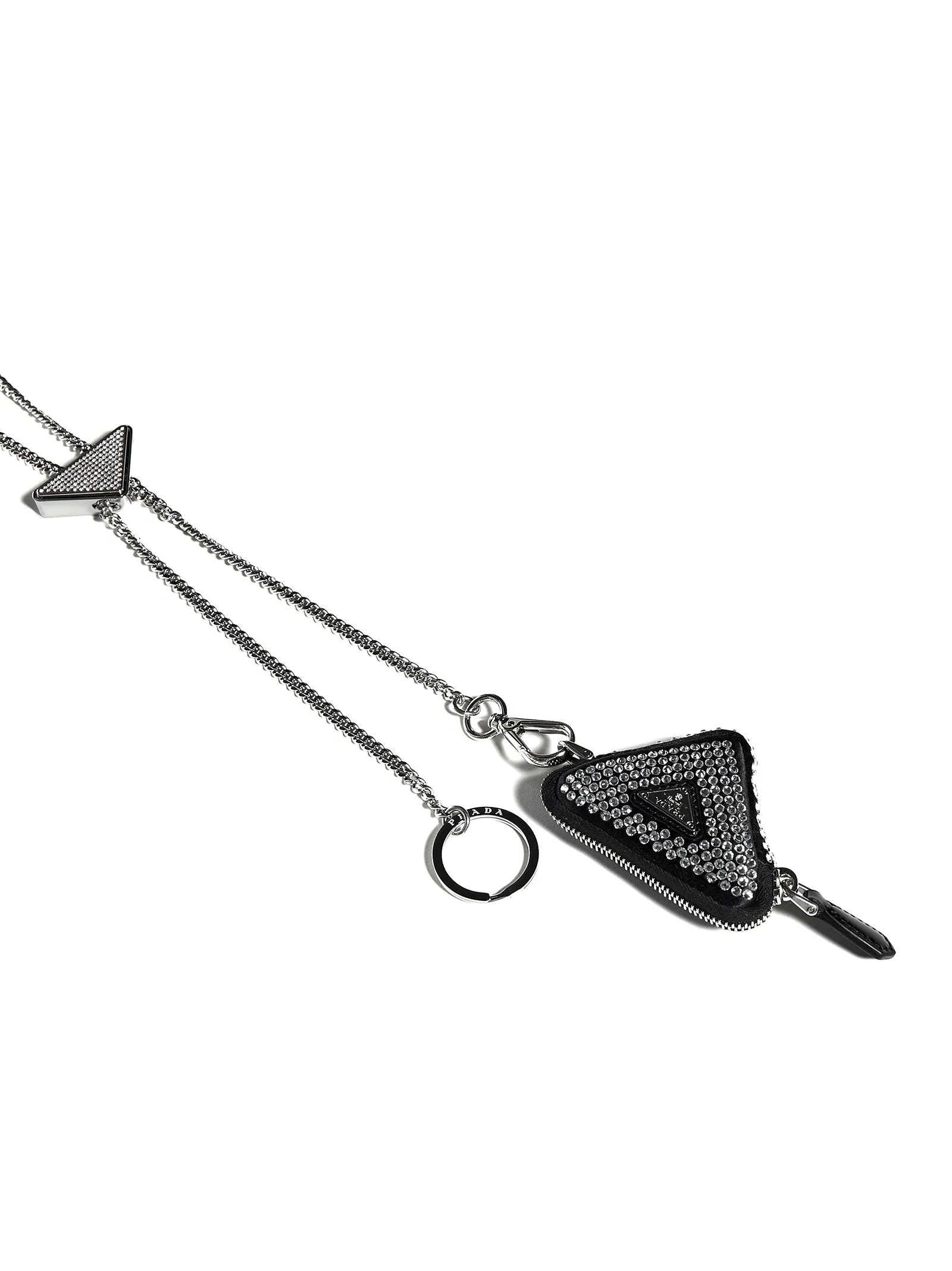 Prada Pouch-Detail Chainlink Belt