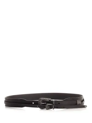 Saint Laurent Double Buckled Belt
