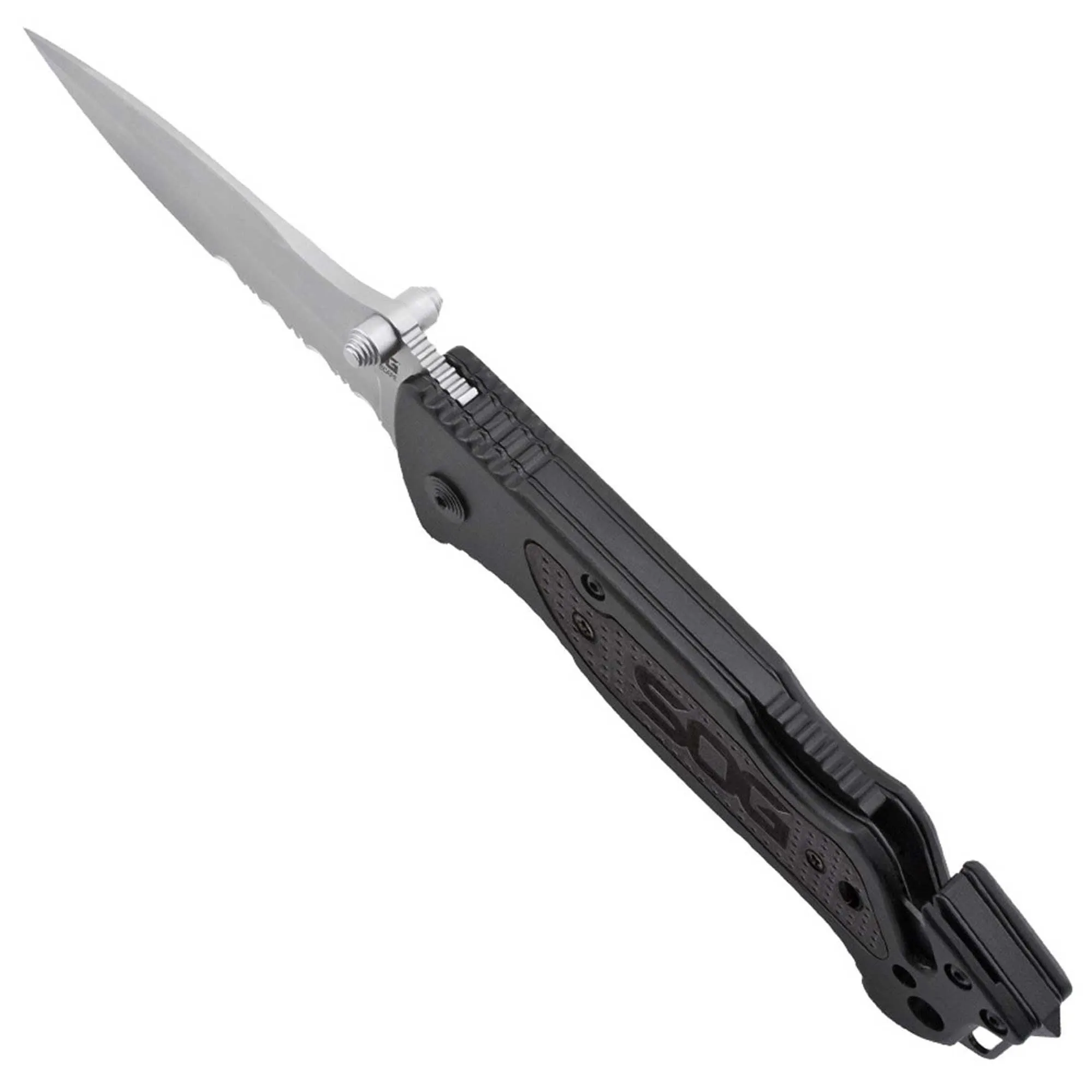 SOG Folding Knife - Escape Bead Blasted Finish Clip Point Steel Blade | FF24-CP