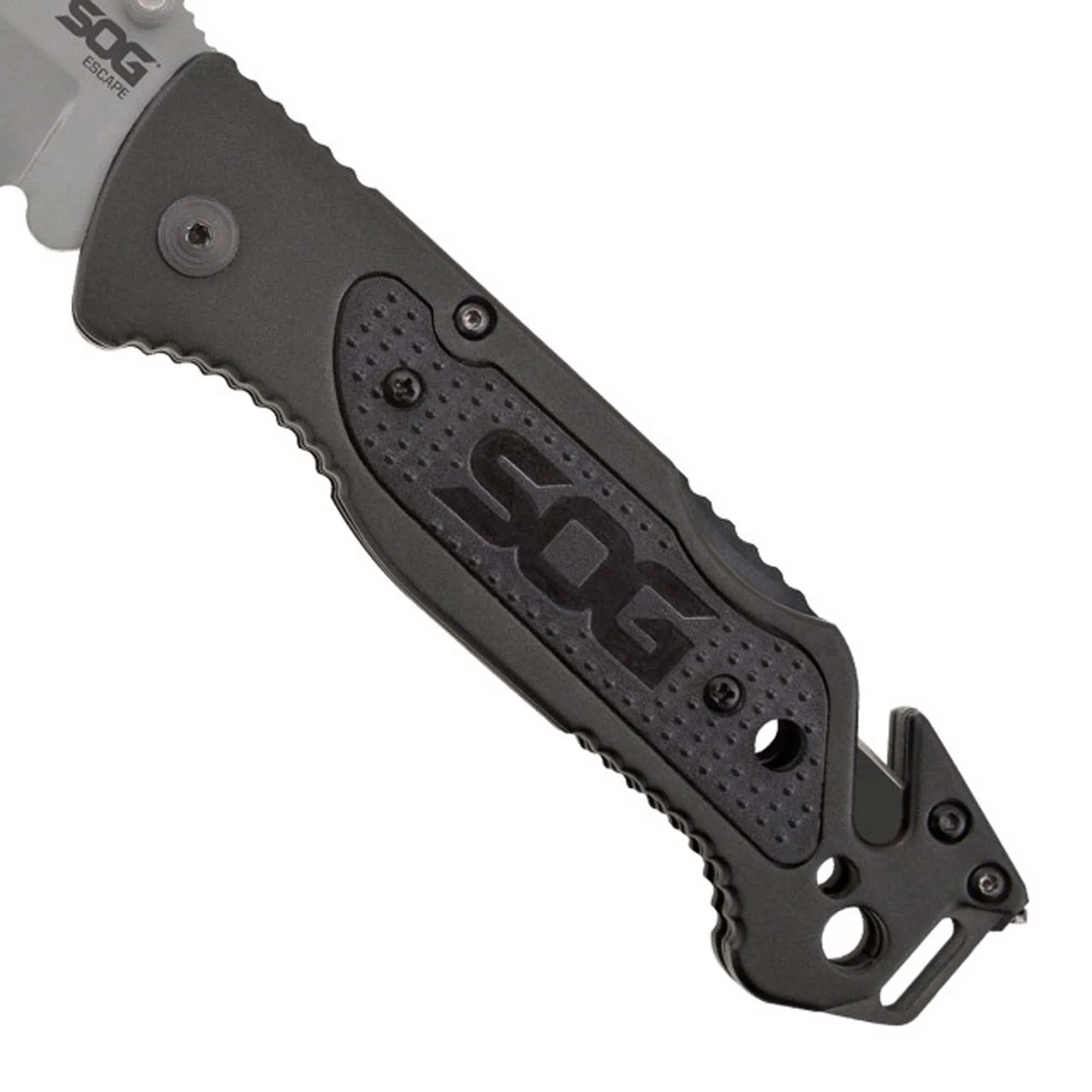 SOG Folding Knife - Escape Bead Blasted Finish Clip Point Steel Blade | FF24-CP